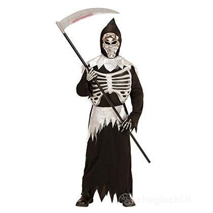 Grim Reaper (Tunica Con Gabbia Toracica, Cintura, Maschera Con Cappuccio) (140 Cm / 8-10 Years)