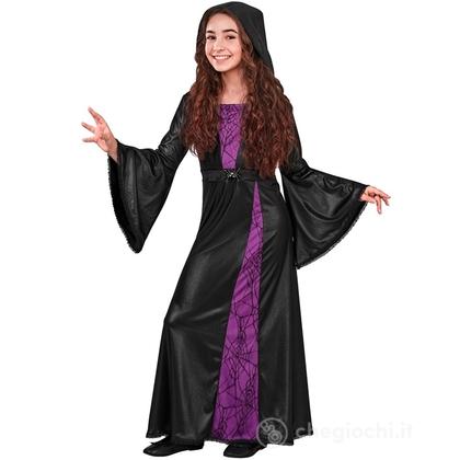 Strega (vestito con cappuccio e spilla a ragno) 164 cm / 14-16 anni - Costume Bimba - Halloween, Personaggi Gotici e Horror