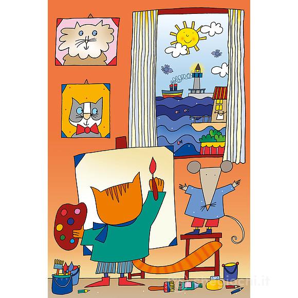 Il gatto pittore - puzzle 108 pz (2000)