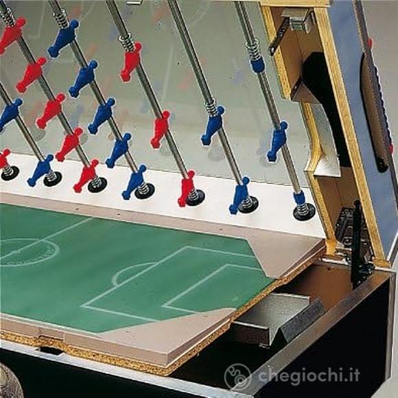 Calcio Balilla Maracanà con aste rientranti con gettoniera