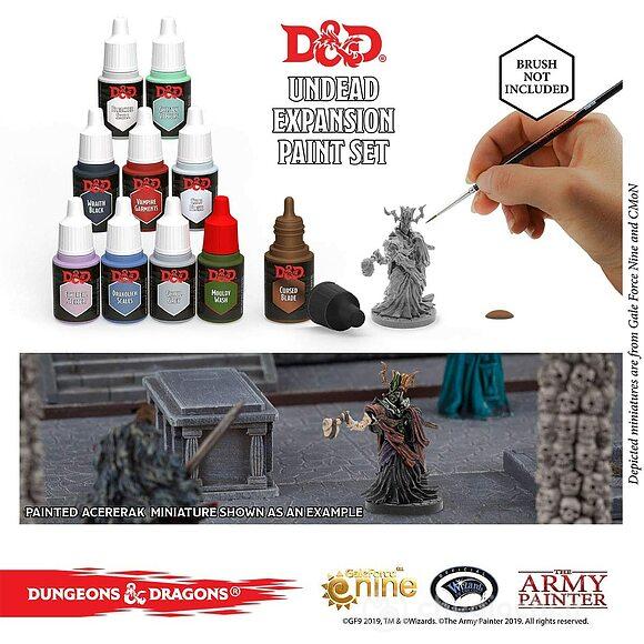 D&D Nolzur Undead Paint Set 10 Colori Acrilici per Roleplaying, Giochi da Tavola e Pittura di Modelli in Miniatura