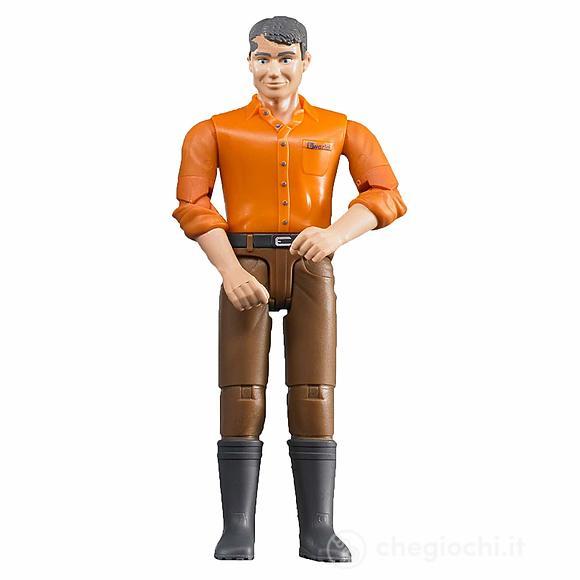 Uomo con Jeans Marroni (60007)