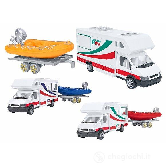 Camper Die Cast Retrocarica Con Gommone Ass.to (41007)