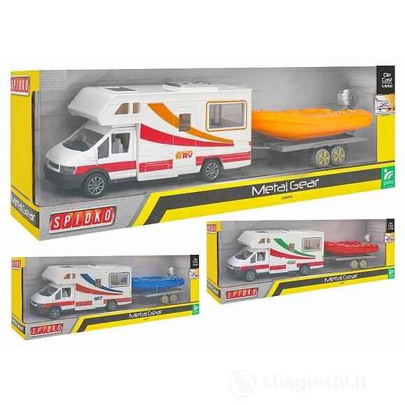 Camper Die Cast Retrocarica Con Gommone Ass.to (41007)