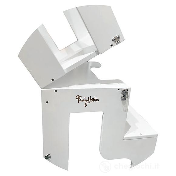 Torre Montessori 2 in 1 - Bianco - Convertibile in Tavolo+Sedia