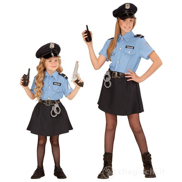 Poliziotta (Camicia, Gonna, Cintura, Cappello) (158 Cm / 11-13 Years)