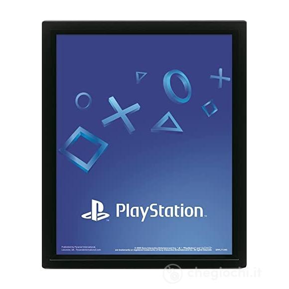 Playstation - Pyramid - Shapes 3D Lenticular Print Framed / Stampa In Cornice