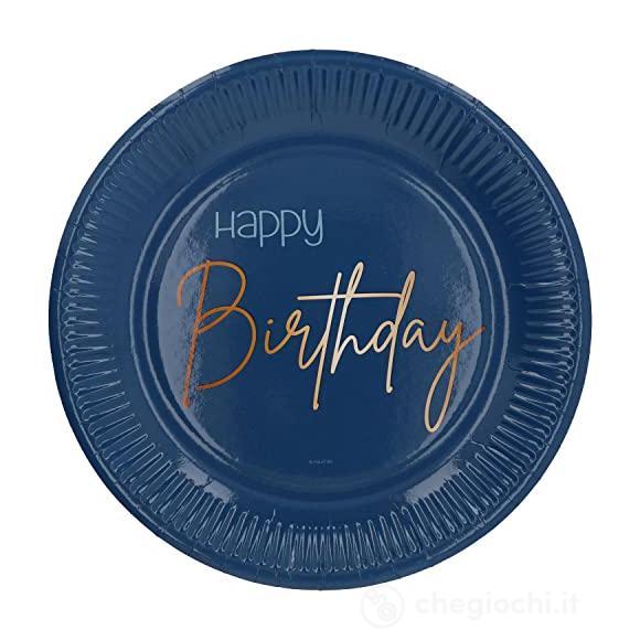 Folat: Plates Happy B-Day Round Eleg True Blue 23Cm Qs
