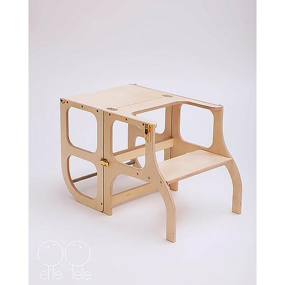 Torre Montessoriana Convertibile Step'n'sit Legno/Oro