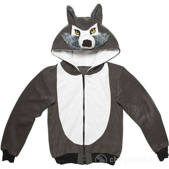 Costume Adulto Lupo (felpa pile con cappuccio)