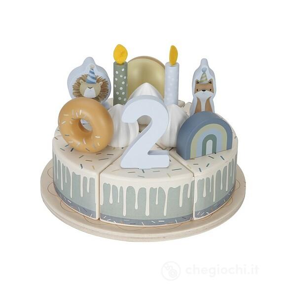 Torta Di Compleanno In Legno - Blu (LD8016)