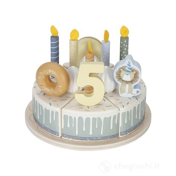 Torta Di Compleanno In Legno - Blu (LD8016)