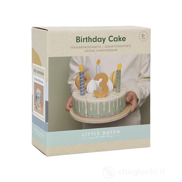 Torta Di Compleanno In Legno - Blu (LD8016)