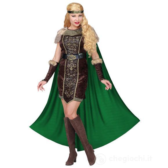 Vichinga (Vestito Con Mantello, Cintura, Scaldabraccia, Fascia Per Testa) XS