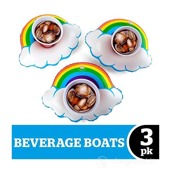Rainbows Pack Beverage Boat 3 Pz (Porta Bicchiere Gonfiabile)