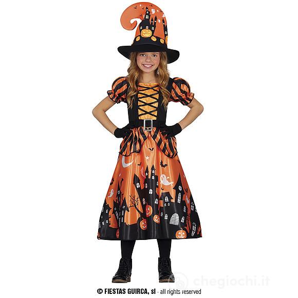 Costume Strega Arancione Bambina 10-12 Anni (78025)