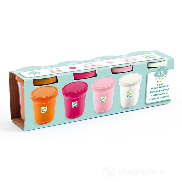4 tubes of play dogh - sweet - Little ones - Pasta modellabile (DJ09026)