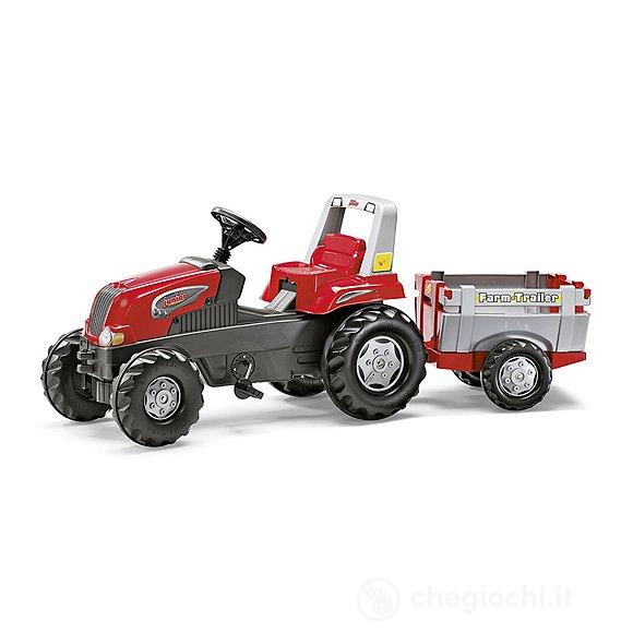 Trattore a pedali con Roll Bar e rimorchio (800261)