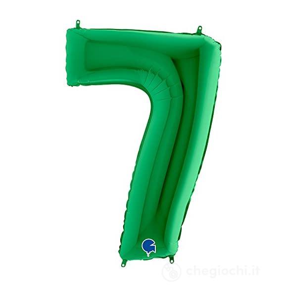Palloncino Mylar 40 (100cm) Numero 7 Green