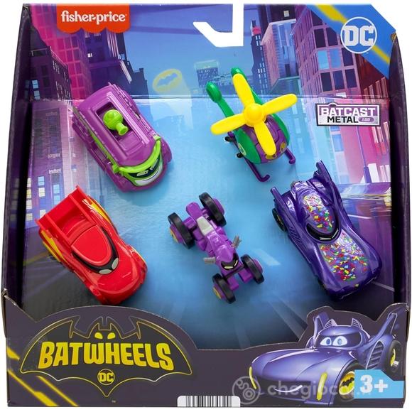 Set 5 veicoli Batwheels (HML21)