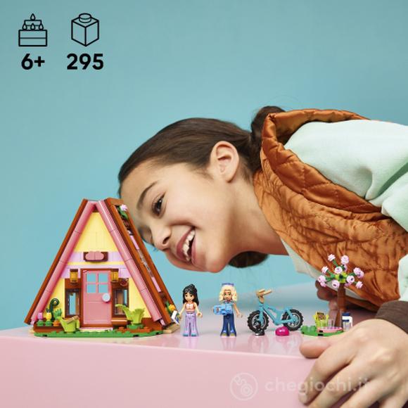 LEGO Friends 42682 Cabina Glamping nella Natura, Casa Giocattolo con 2 Mini Bamboline, Gatto e Accessori, Regalo Bambini 6+