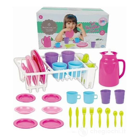 Playset Cucina Maisonelle Stoviglie Con Scolapiatti