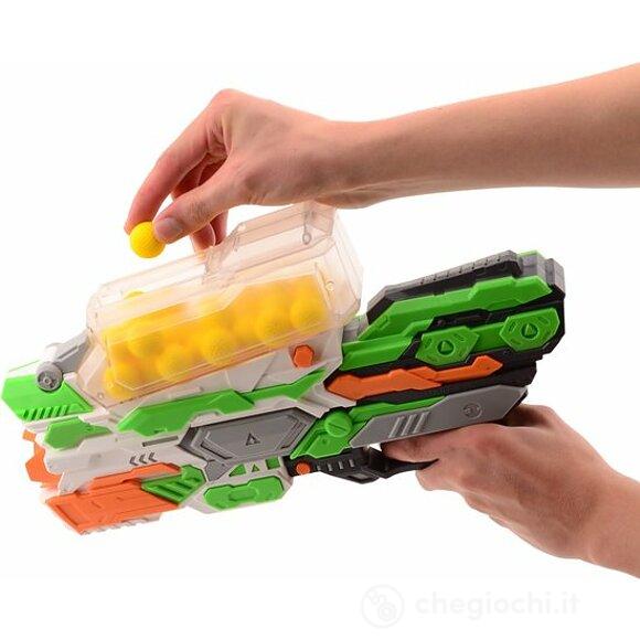 Pistola power shot con palline 36 cm