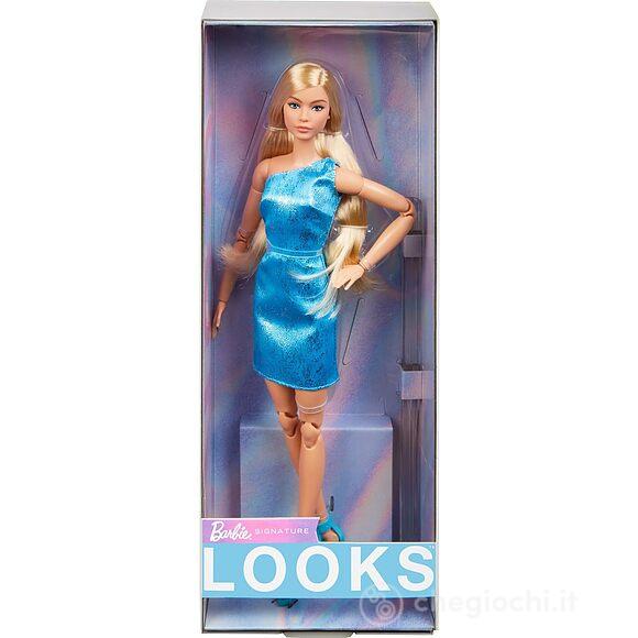 Barbie Signature Vestito Azzurro Capelli Biondi (HRM15)