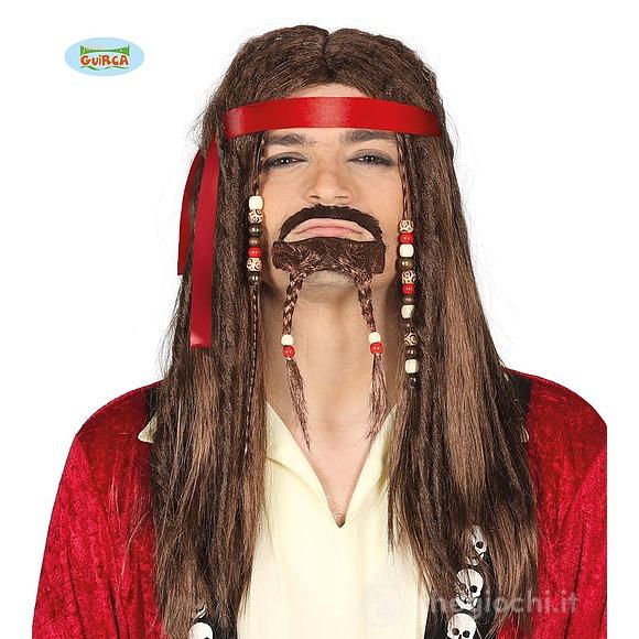 Parrucca Rasta Castana Con Pizzetto (4045)