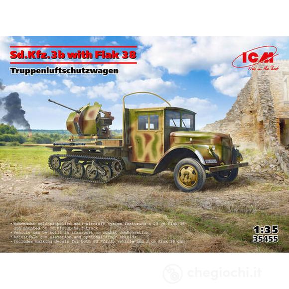Sd.Kfz.3b with Flak 38 AA Gun (ICM35455) +14