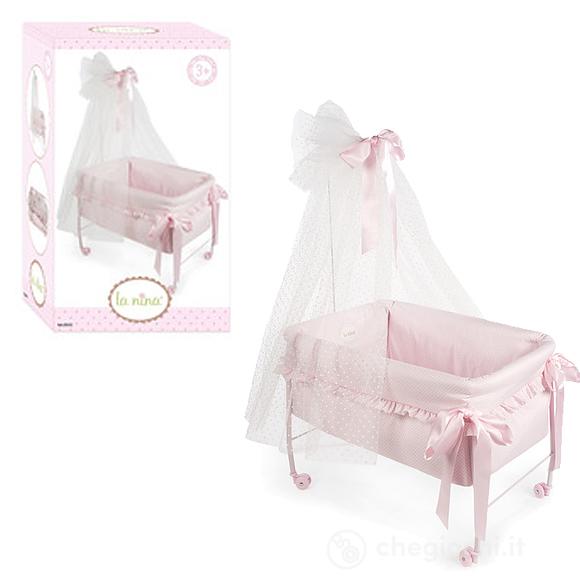 Culla Con Baldacchino Pois Rosa (65052)