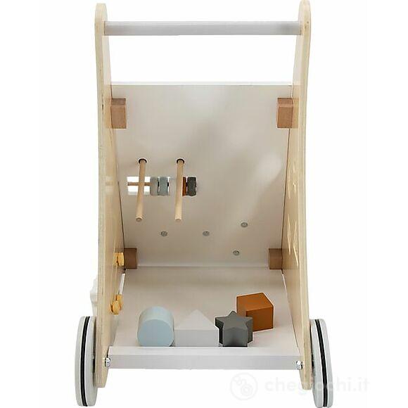 Carrello Primi Passi In Legno - Varie Attività Interattive