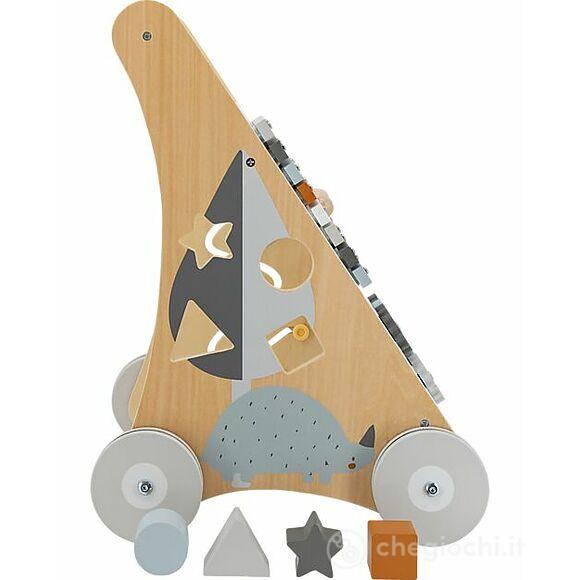 Carrello Primi Passi In Legno - Varie Attività Interattive