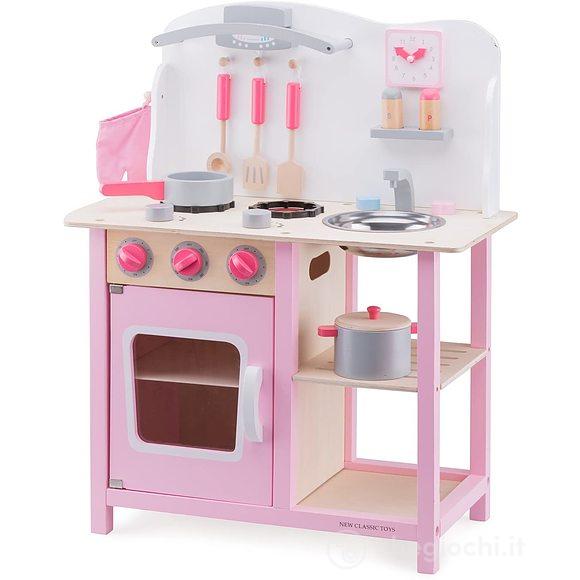 Cucina rosa legno (11054)