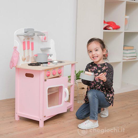 Cucina rosa legno (11054)