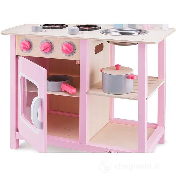Cucina rosa legno (11054)