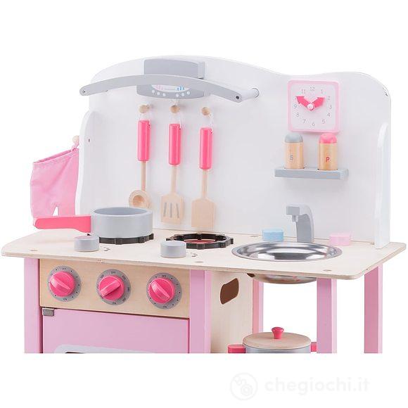 Cucina rosa legno (11054)