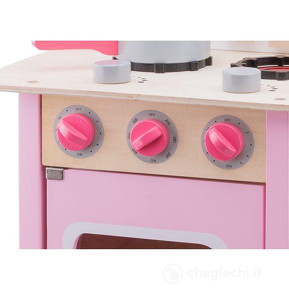 Cucina rosa legno (11054)