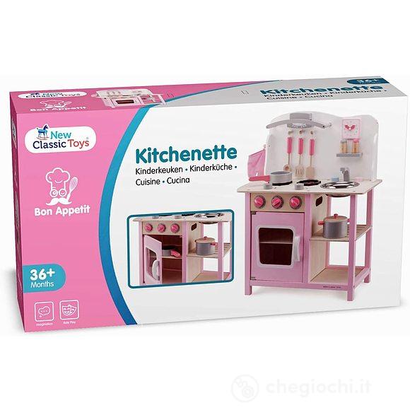 Cucina rosa legno (11054)