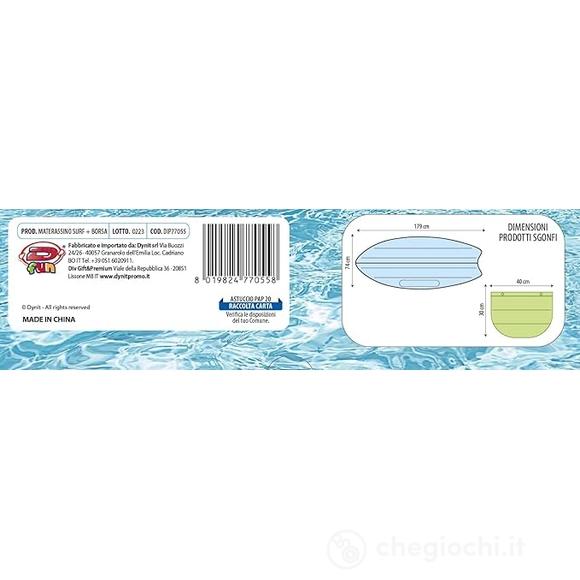 Materassino Surf Cm.175+Borsa e cuscino gonfiabile