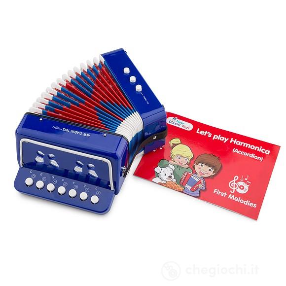 Fisarmonica blu con libro di musica (10056)