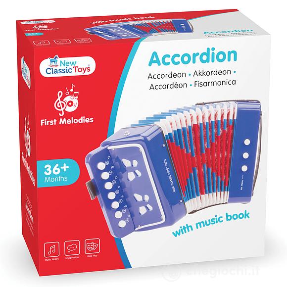 Fisarmonica blu con libro di musica (10056)