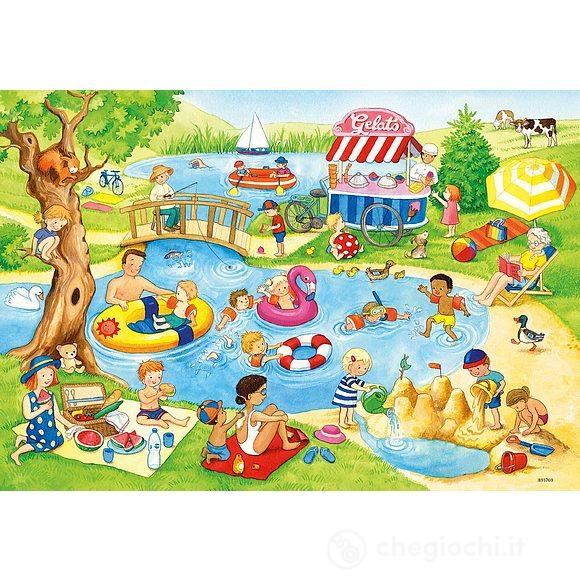 Puzzle 2x24 pezzi Tempo libero al lago (05057)