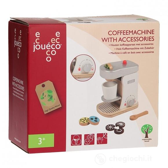 Macchina da caffè in legno con accessori (80058)