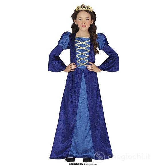 Costume Signora Medievale Blu Bambina 5 - 6 Anni (81060)