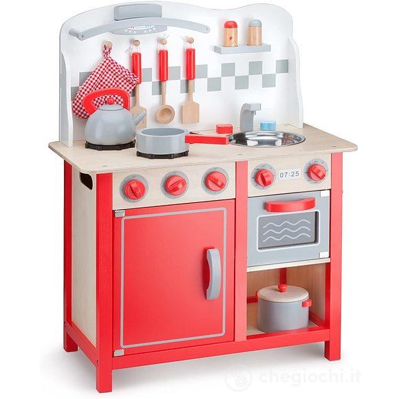 Cucina bon appetit - deluxe rossa in legno (11060)