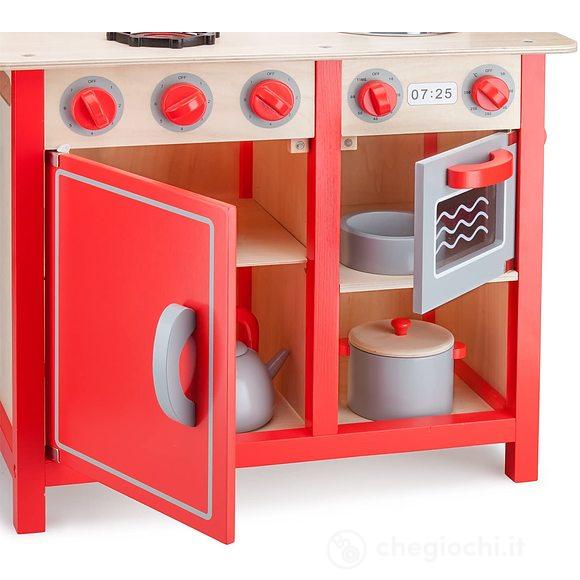 Cucina bon appetit - deluxe rossa in legno (11060)