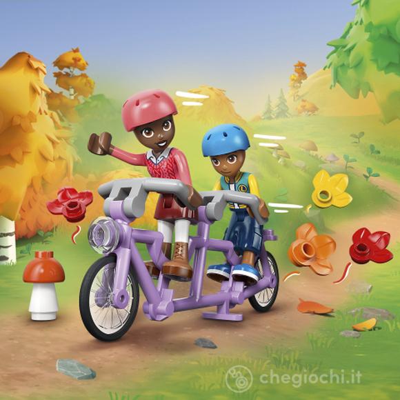 LEGO Friends 42705 Baita nella Foresta Autunnale, Casa Giocattolo con 4 Mini Bamboline, 2 Animali e Accessori, Regalo da 9+
