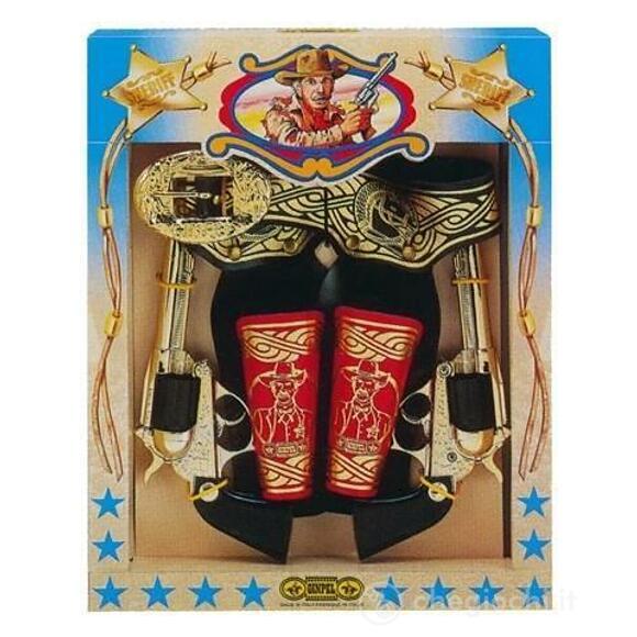 Fodero Doppio Con Due Pistole Western (Cinturone) (00062)