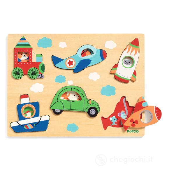 Coucou-vroum Puzzle in legno (DJ01063)